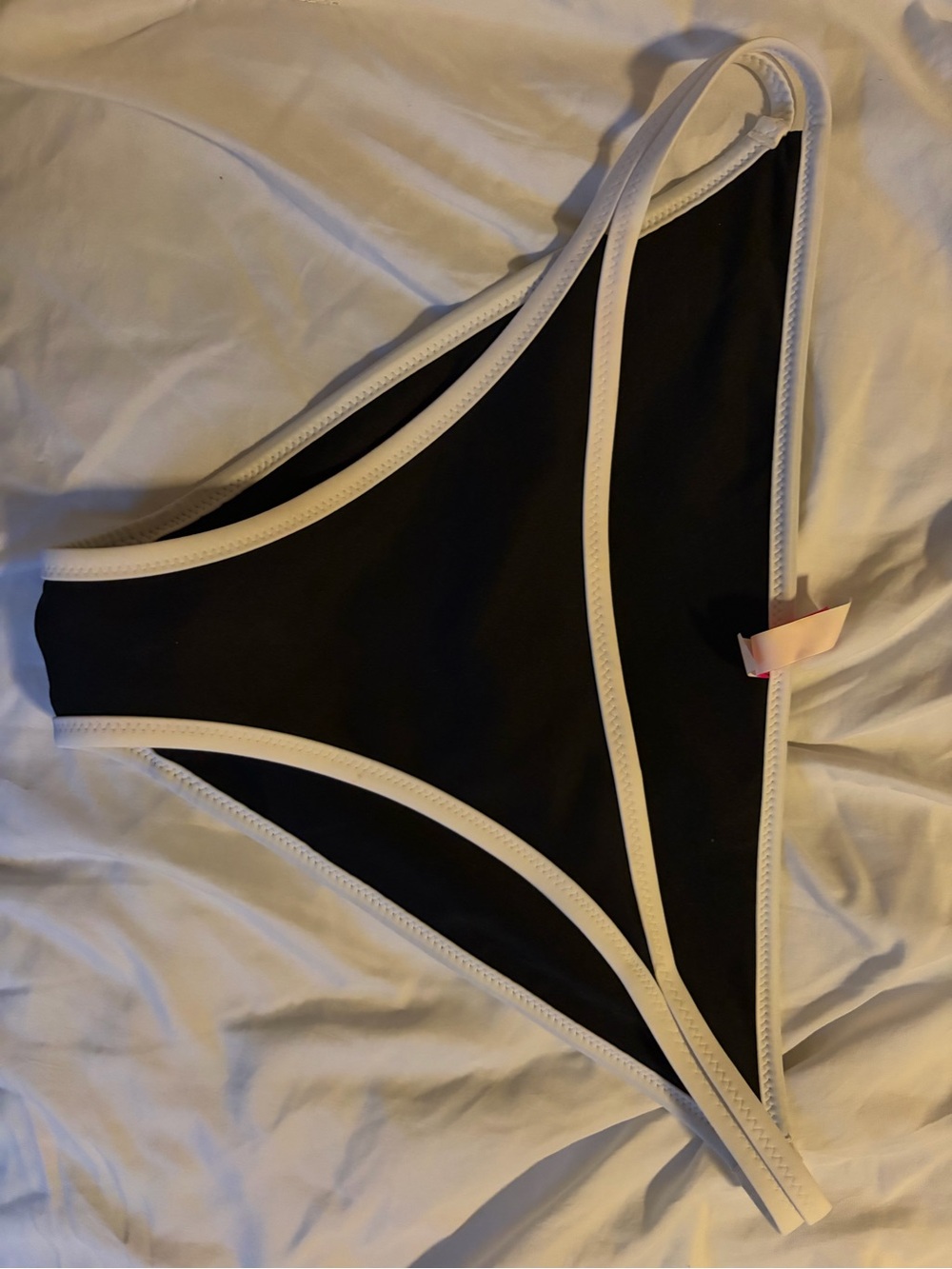 Victoria's Secret Black Bikini Bottom with White Trim